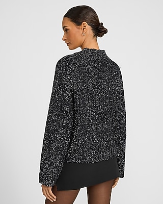 Metallic Brushed Double Breasted Cardigan