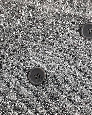 Metallic Brushed Double Breasted Cardigan