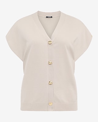 Relaxed V-Neck Dolman Sleeve Sweater Vest