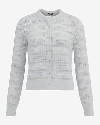 Open Stitch Striped Cardigan