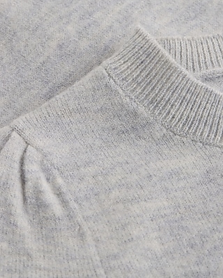 Skimming Puff Sleeve Crew Neck Cardigan