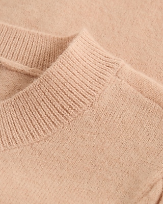 Skimming Puff Sleeve Crew Neck Cardigan