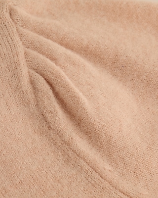 Skimming Puff Sleeve Crew Neck Cardigan