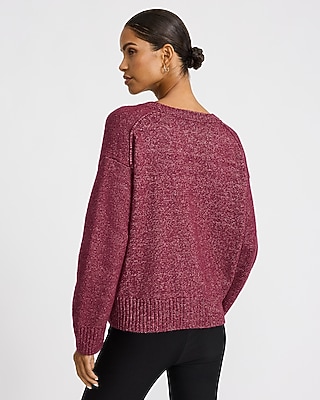 Relaxed Crew Neck Barrel Sleeve Cardigan - thumbnail 2