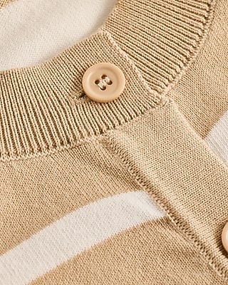 Skimming Striped Crew Neck Cardigan - image 5
