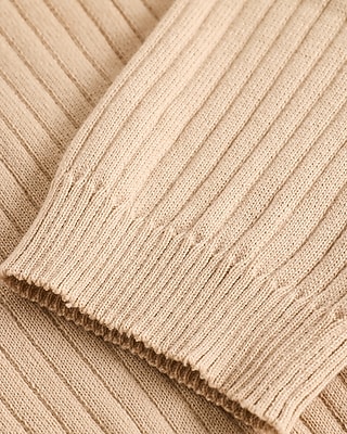 Ribbed V-Neck Short Sleeve Cardigan