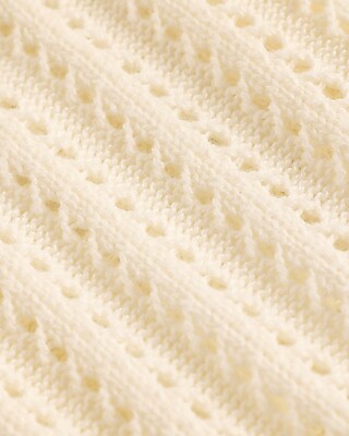 Open Stitch Cable Knit Short Sleeve Cardigan