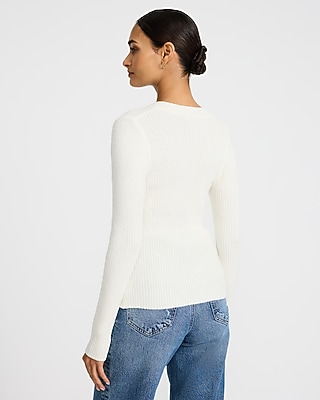 Ribbed Pearl Button Cardigan - image 3