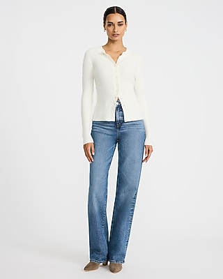 Ribbed Pearl Button Cardigan - image 4