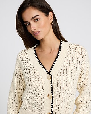 トップス mame Links Stitch Knitted Cardigan Links Stitch Knitted Cardigan - black - Mame Kurogouchi