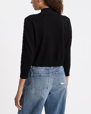 Cropped Open Front Cardigan