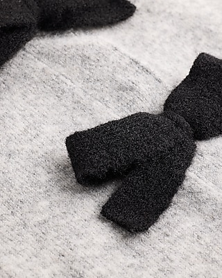 Double Bow Crew Neck Cardigan