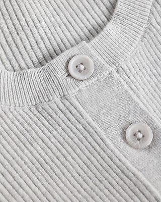 Lightweight Crew Neck Peplum Cardigan