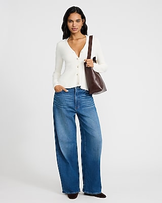 Ultrasoft V-Neck Peplum Cardigan