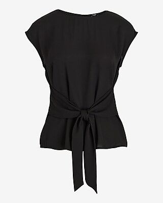 Crew Neck Tie Waist Gramercy Tee - thumbnail 9
