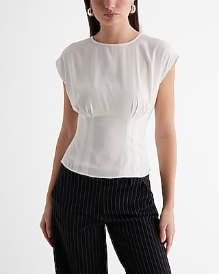 Crew Neck Cinched Waist Gramercy Tee - thumbnail 9