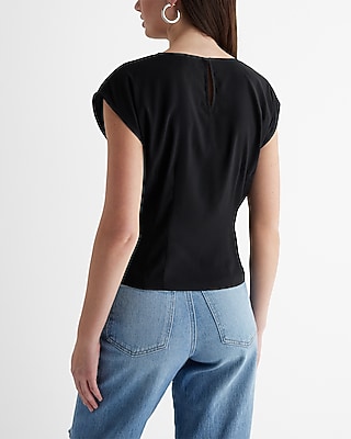 Crew Neck Cinched Waist Gramercy Tee - thumbnail 2