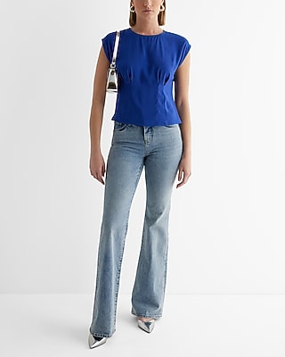 Crew Neck Cinched Waist Gramercy Tee
