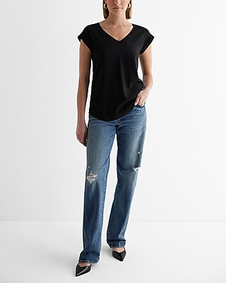 V-Neck Short Cuff Sleeve Gramercy Tee