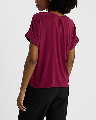 Mesh Pieced Crew Neck Short Cuff Sleeve Gramercy Tee