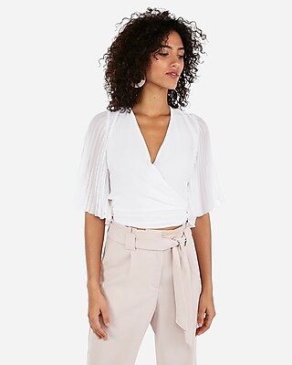 surplice wrap blouse