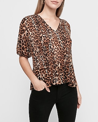 express leopard blouse