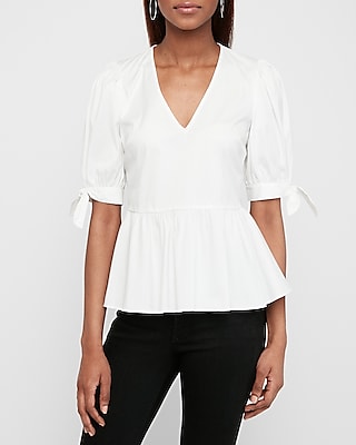 sleeve peplum top