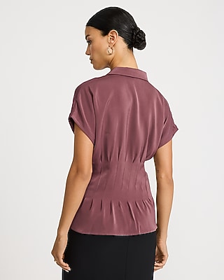 Pleated Waist Short Sleeve Shirt - thumbnail 8