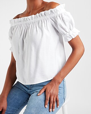 express one shoulder top