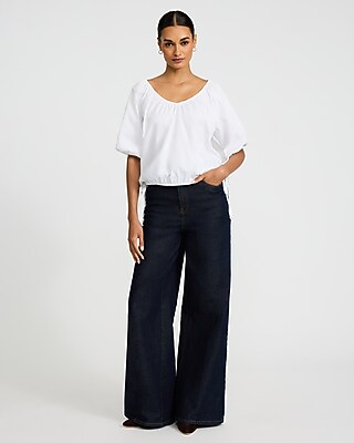 V-Neck Short Sleeve Bubble Top - image 4