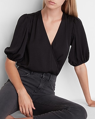 wrap blouse bodysuit