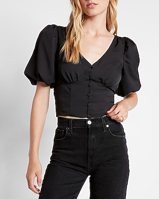 v neck top with buttons