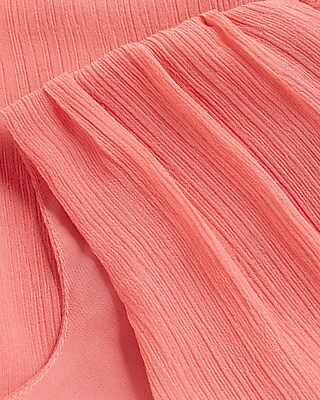 V-Neck Puff Draped Short Sleeve Top