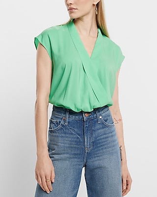 V-neck Surplice Gramercy Bodysuit | Express