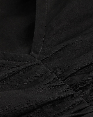 Eyelet V-Neck Flutter Sleeve Ruched Tie Waist Top
