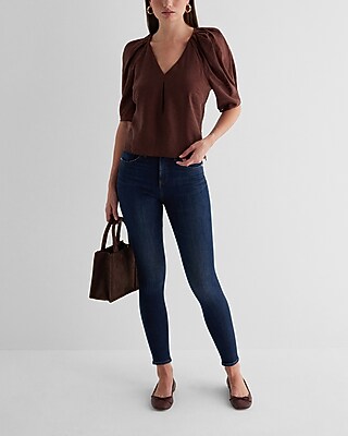 PUFF SS BLOUSE 9709804:KOMODO:XL