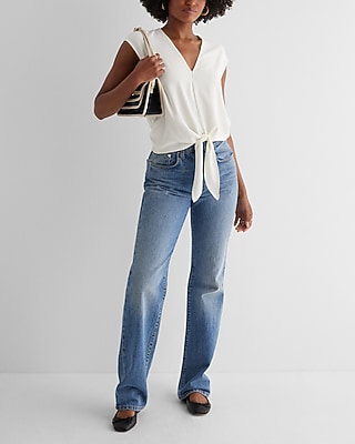 V-Neck Tie Waist Gramercy Tee