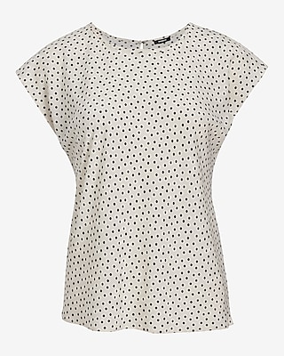 Satin Polka Dot Crew Neck Gramercy Tee