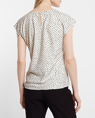 Satin Polka Dot Crew Neck Gramercy Tee