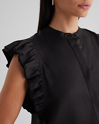 Flutter Sleeve Button Up Gramercy Shirt