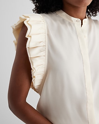 Flutter Sleeve Button Up Gramercy Shirt