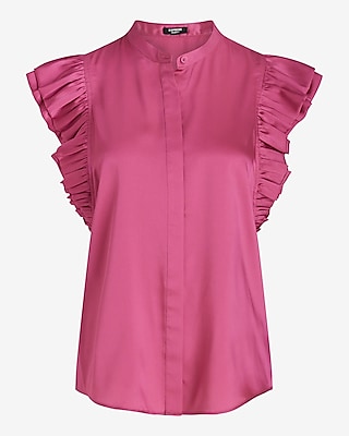 Flutter Sleeve Button Up Gramercy Shirt