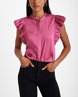 Flutter Sleeve Button Up Gramercy Shirt