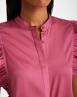 Flutter Sleeve Button Up Gramercy Shirt