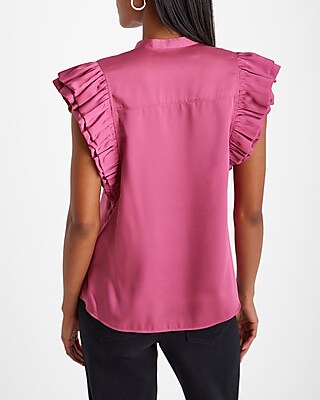 Flutter Sleeve Button Up Gramercy Shirt