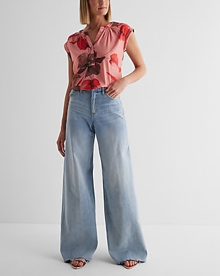 SS BUTTON BLS PRINT 9709968:PRINT-PINK:M