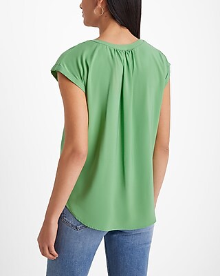 Gathered Half Button Up Gramercy Tee