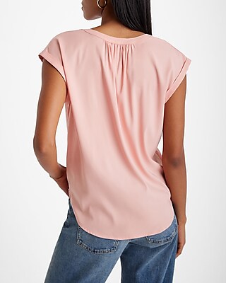 Gathered Half Button Up Gramercy Tee