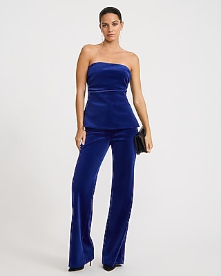 Velvet Strapless Ruched Tube Top