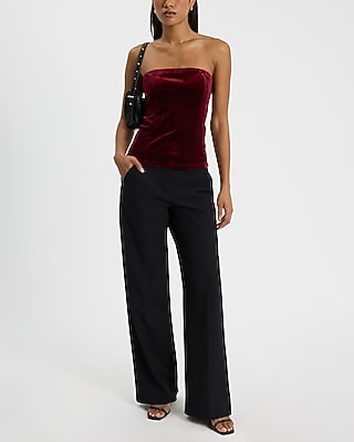 Velvet Corset Tube Top
